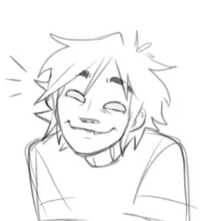 😊 Desenho animado, Desenho, Esboço, Anime, Personagem, Ilustração telegram sticker