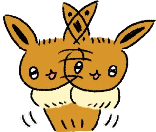 😮 Eevee Pokemon милый, животное, покемон, каваи, иви telegram sticker