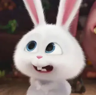 😧 Snowball The Secret Life of Pets conejo, lindo, animal, dibujos animados, animado, conejito telegram sticker