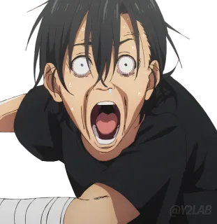 😱 аниме, испуганный, в шоке, шок, аниме персонаж, анимированный telegram sticker