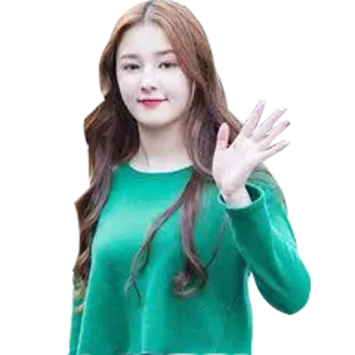 ✋️ Nancy kpop, nancy, ragazza, salutando, femmina, asiatica telegram sticker