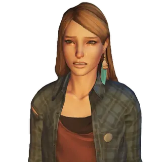 😓 Rachel Amber Life is Strange piangere, triste, ragazza, personaggio, gioco telegram sticker
