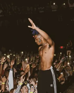 🖤 XXXTentacion rapper, music, performer, concert, stage telegram sticker