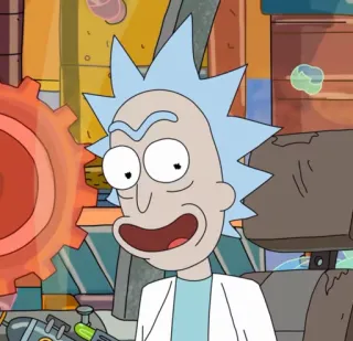 😆 Rick Sanchez Rick and Morty Rick, Rick Sanchez, Rick and Morty, cartoon, science fiction, adult animation telegram sticker