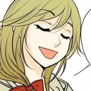 🍘 女性, 笑顔, ポートレート, 女の子, 漫画, アニメ telegram sticker