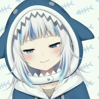 🦈 Gawr Gura Anime, VTuber, Hai, Gawr Gura, Hololive telegram sticker
