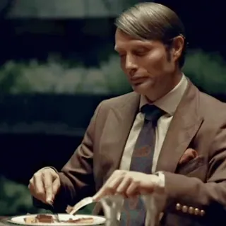 🍽 Hannibal Lecter Hannibal hannibal, mads mikkelsen, essen, abendessen, serie, charakter telegram sticker