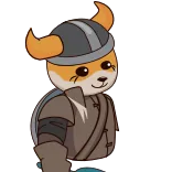 🧐 개, 바이킹, 헬멧, 만화, 동물, 의상 telegram sticker