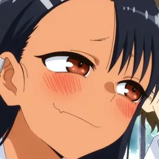 🌟 Nagatoro Don't Toy with Me, Miss Nagatoro Anime, Nagatoro, Miss Nagatoro, Cartoon, Charakter, Lächeln, süffisant, Anime Mädchen whatsapp sticker