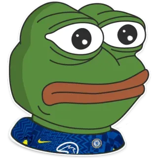 😳 Pepe the Frog 페페, 개구리, 밈, 첼시, 축구 telegram sticker