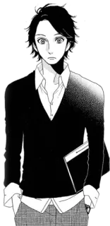 😶 manga, anime, boy, character, artwork, illustration whatsapp sticker