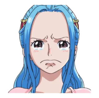 😢 Nefertari Vivi One Piece Anime, One Piece, Nefertari Vivi, Vivi, Weinend, Traurig, Tränen telegram sticker