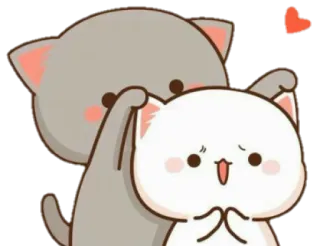 🤭 gato, lindo, kawaii, animal, pegatina, amor whatsapp sticker