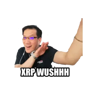 🥰 XRP WUSHHH XRP, wushhh, man, sticker, glasses telegram sticker