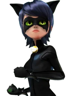💪 Luka Couffaine Miraculous: Tales of Ladybug & Cat Noir Аниме, Мультфильм, Кот, Супергерой, Черный кот telegram sticker