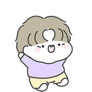 😌 Cartoon, Niedlich, Kawaii, Sticker, Chibi, Figur telegram sticker