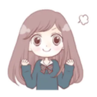 ✨ Anime, Ragazza, Carina, Cartone animato, Adesivo telegram sticker