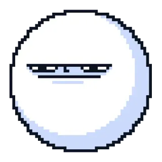 😑 blob, face, digital art, pixel art, emoji, funny, sarcastic telegram sticker