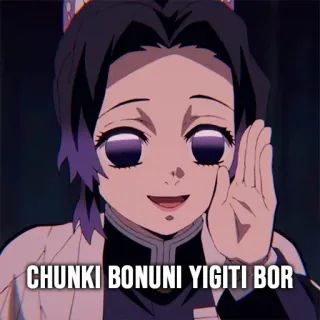 😌 Shinobu Kocho Demon Slayer CHUNKI BONUNI YIGITI BOR Anime, Demon Slayer, Shinobu Kocho, Dessin animé, Animation telegram sticker