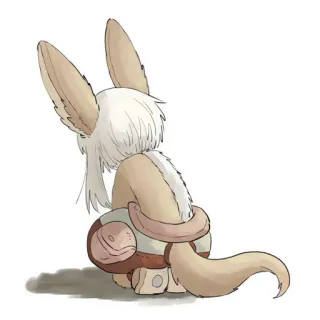 😞 Nanachi Made in Abyss nanachi, made in abyss, anime, personagem, fofo, furry telegram sticker