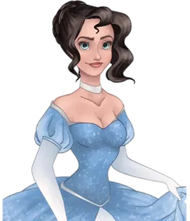 💃 женщина, платье, синий, платье, иллюстрация telegram sticker
