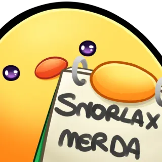 🐤 Snorlax SNORLAX MERDA pokemon, snorlax, ofensivo, dibujos animados whatsapp sticker