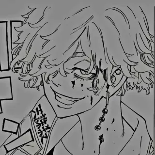 ☁ anime, manga, blood, character, tattoo telegram sticker