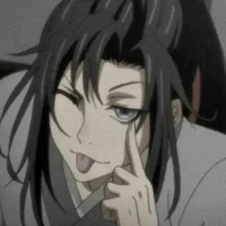 ⛓ Anime, Manga, Charakter, Zunge raus, Zwinkern, Augen telegram sticker