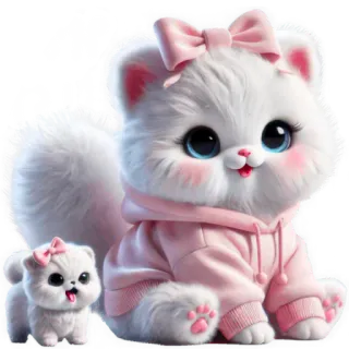 😛 고양이, 새끼 고양이, 귀여운, 카와이, 동물, 애완 동물 whatsapp sticker
