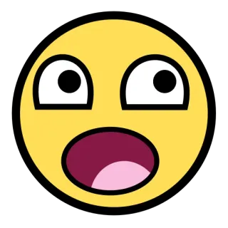 😲 Smiley, Emoji, Meme, Faccia, Giallo telegram sticker