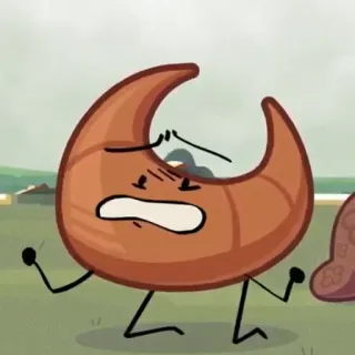 😕 dibujos animados, animado, objeto, batalla, panadería, croissant whatsapp sticker