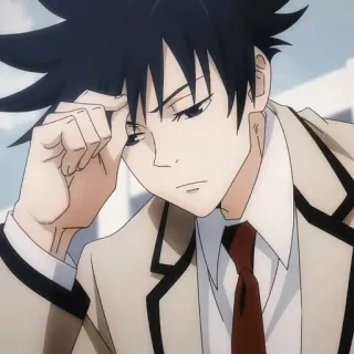 🎭 Anime, Personaje, Chico, Uniforme escolar, Serio whatsapp sticker