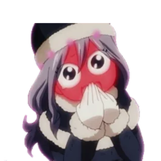 😍 anime, cute, cartoon, chibi, kawaii, embarrassed telegram sticker
