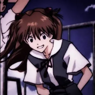 🎪 Asuka Langley Soryu Neon Genesis Evangelion anime, girl, character, japanese, school uniform, evangelion, asuka telegram sticker