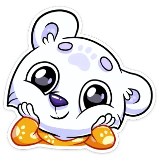☺️ słodki, zwierzę, niedźwiedź, kreskówka, kawaii, naklejka telegram sticker