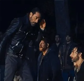 💪 Negan The Walking Dead Ходячие мертвецы, Ниган, Насилие, Постапокалипсис, Зомби whatsapp sticker