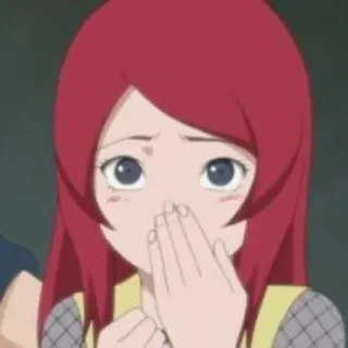 🎈 Kushina Uzumaki Naruto Аниме, Кушина, Узумаки, Наруто, Смущенный/ая, Рыжие волосы telegram sticker
