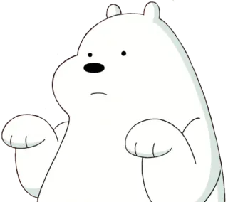 👐 Ice Bear We Bare Bears Urso Polar, We Bare Bears, Desenho animado, Urso polar, Bonito telegram sticker
