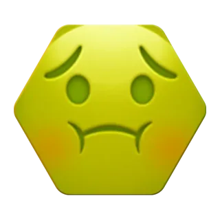 🤢 sick, emoji, yellow, face, sad, unwell, puke telegram sticker