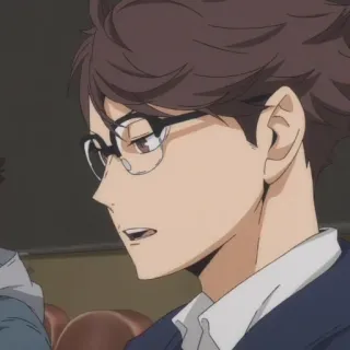 😐 Oikawa Tooru Haikyuu!! Anime, Haikyuu, Oikawa, Tooru, Okulary telegram sticker