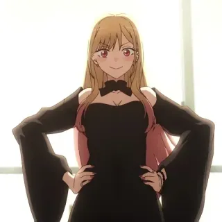 ❤️ Marin Kitagawa My Dress-Up Darling Аниме, Милая, Девушка, Блондинка, Марин Китагава, My Dress-Up Darling, Косплей telegram sticker