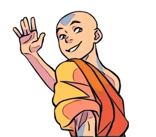 👋 Aang Avatar: The Last Airbender Aang, Avatar, Der Herr der Elemente, Zeichentrick, animiert, Charakter whatsapp sticker
