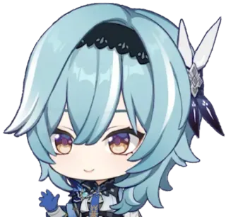 👋 Eula Genshin Impact Anime, Personaggio, Eula, Genshin Impact, Gioco, Chibi telegram sticker