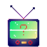 ❓ fernseher, fragezeichen, pixelkunst, retro, vintage, fernsehen whatsapp sticker