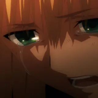 😢 anime, crying, sad, tears, emotional, portrait telegram sticker