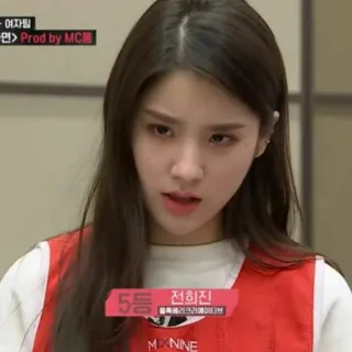 😡 5등 전희진 wanita, potret, Korea, peserta telegram sticker