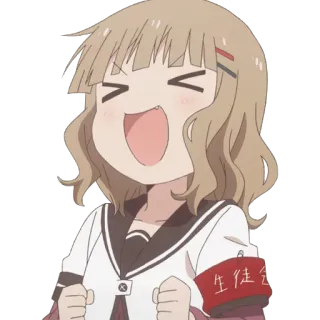 😆 生徒会 Anime, Conselho estudantil, Feliz, Garota, Uniforme telegram sticker