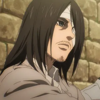 ⚔️ Eren Yeager Attack on Titan Anime, Mangá, Eren Yeager, Ataque dos Titãs, Personagem, Shonen, Animado telegram sticker