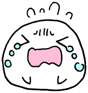 😭 грустный, плачущий, слезы, мультик, милый, эмоциональный whatsapp sticker