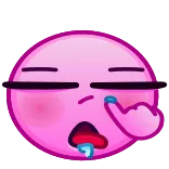 😑 emoji, face, expression, pink, funny, cute telegram sticker